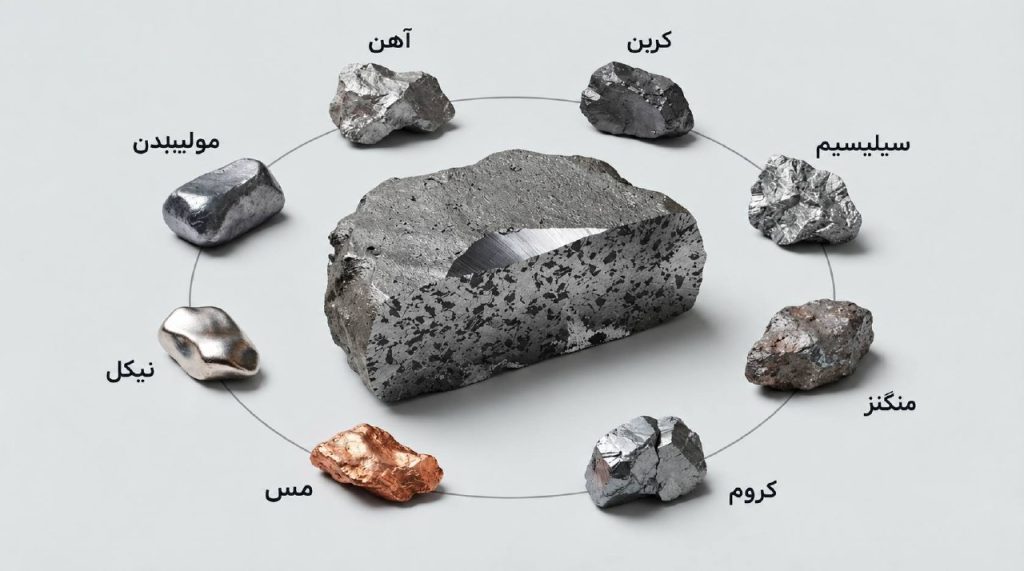 عناصر آلیاژی در چدن تأثیر ترکیب شیمیایی بر ساختار و خواص قطعات ریخته‌گری